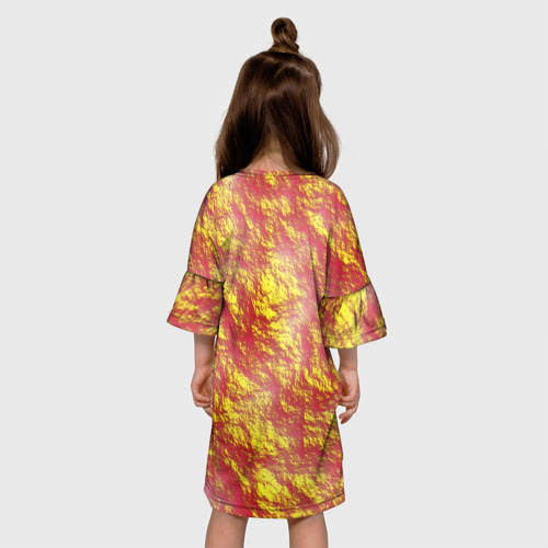 Детское платье 3D с принтом Знак стоп бабочкам, вид сзади #2