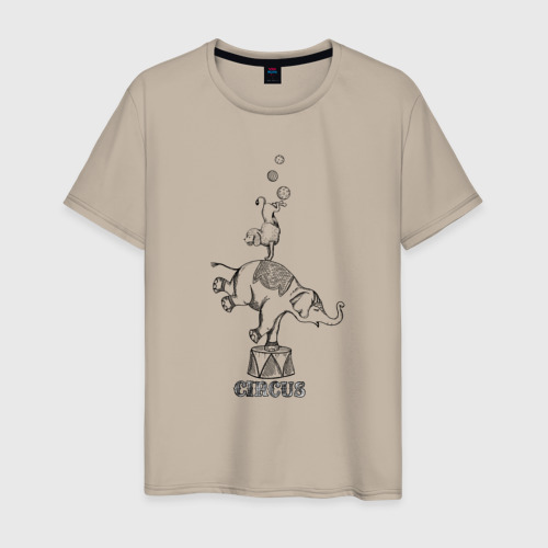 Мужская футболка хлопок с принтом Циркачи, вид спереди #2