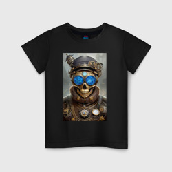 Детская футболка хлопок Skull - steampunk - neural network