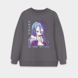 Женский свитшот oversize без начеса хлопок Широ