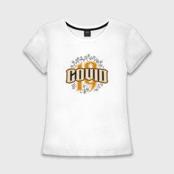 Женская футболка хлопок Slim Covid-19