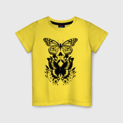 Детская футболка хлопок Две бабочки - татуировка