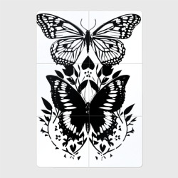 Магнитный плакат 2Х3 Две бабочки - татуировка