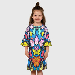 Детское платье 3D Зеркальный паттерн из бабочек - мода - фото 2