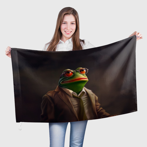 Флаг 3D Лягушка Пепе в костюме