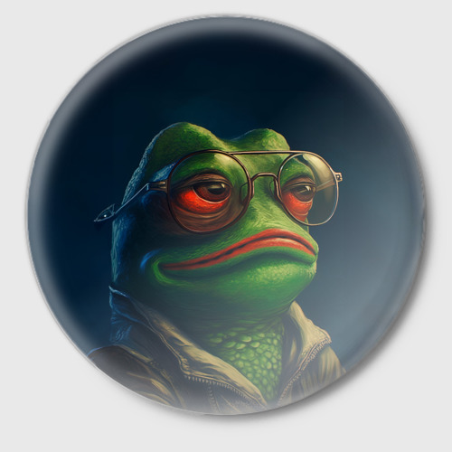 Значок Pepe  frog, цвет белый