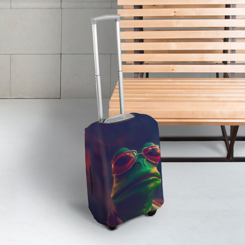 Чехол для чемодана 3D Жаба  Пепе, цвет 3D печать - фото 3
