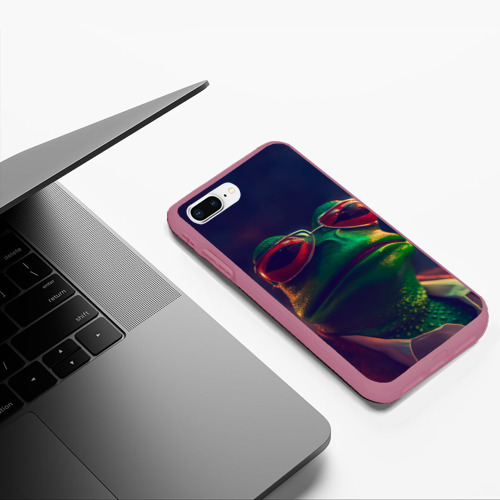 Чехол для iPhone 7Plus/8 Plus матовый с принтом Жаба  Пепе, фото #5