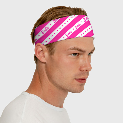 Повязка на голову 3D Барби и розовые полосы - фото 6