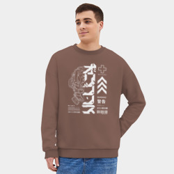 Мужской свитшот oversize без начеса хлопок Кибер арт - фото 2