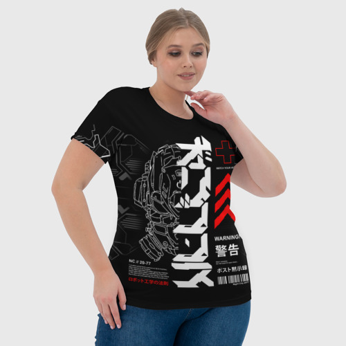 Женская футболка 3D Кибер арт в Японском стиле, цвет 3D печать - фото 6