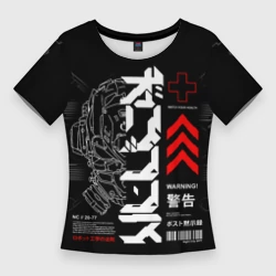 Женская футболка 3D Slim Кибер арт в Японском стиле