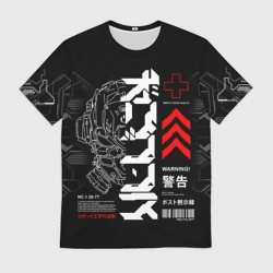 Мужская футболка 3D Кибер арт в Японском стиле