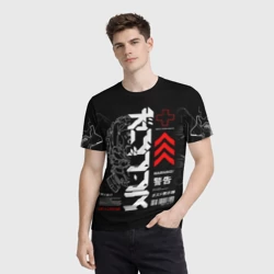 Мужская футболка 3D Кибер арт в Японском стиле - фото 2