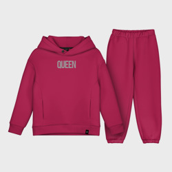 Детский костюм хлопок Oversize Queen надпись