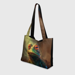 Пляжная сумка 3D Лягушка Пепе натуральная - фото 2