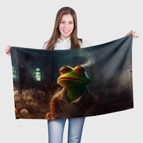 Флаг 3D Frog  Pepe