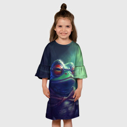 Детское платье 3D Пепе мем лягушка - фото 2