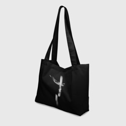 Пляжная сумка 3D Красивая девушка - готический крест - фото 2