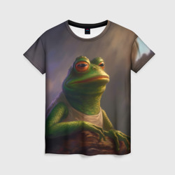 Женская футболка 3D Натуральная лягушка Пепе