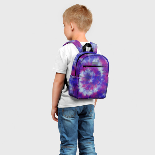 Детский рюкзак 3D с принтом Tie-Dye дизайн, фото на моделе #1