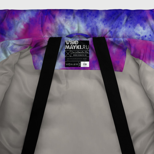 Зимняя куртка для девочек 3D с принтом Tie-Dye дизайн, фото #5