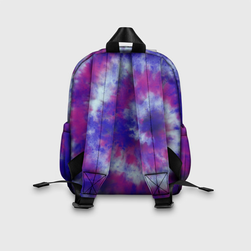 Детский рюкзак 3D с принтом Tie-Dye дизайн, вид сзади #2