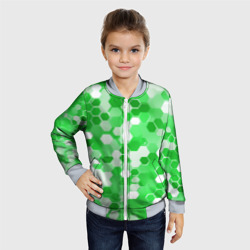 Детский бомбер 3D Кибер Hexagon Зелёный - фото 2