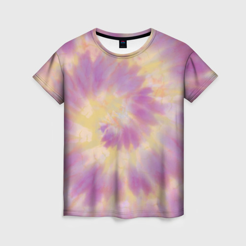 Женская футболка 3D с принтом Tie-Dye дизайн, вид спереди #2