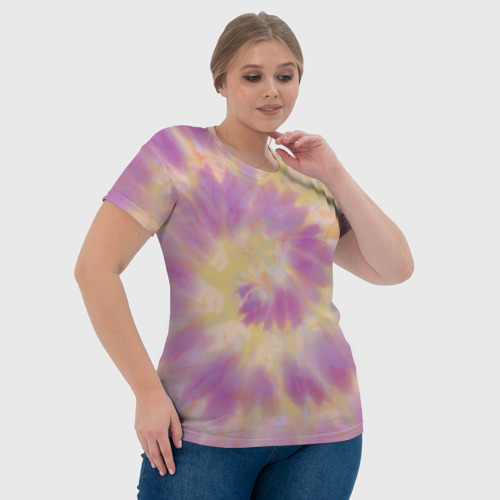 Женская футболка 3D с принтом Tie-Dye дизайн, фото #4