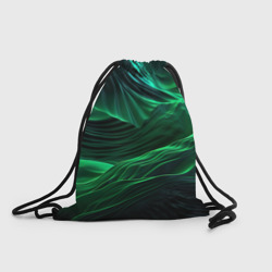 Рюкзак-мешок 3D Зеленая  абстракция 