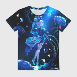 Женская футболка 3D Фурина Геншин Импакт