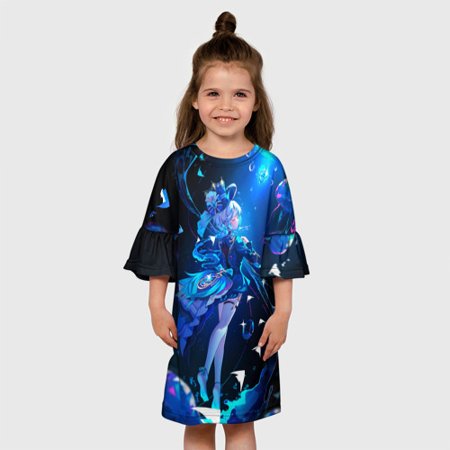 Детское платье 3D Фурина Геншин Импакт, цвет 3D печать - фото 4