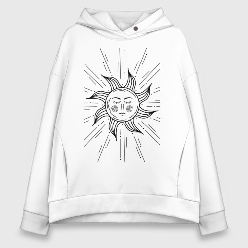 Женское худи Oversize хлопок Baroque Sun, цвет белый