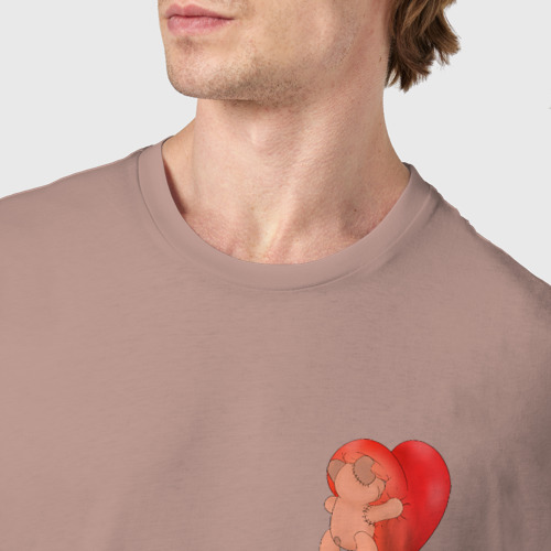 Мужская футболка хлопок с принтом Bear hugs, фото #4