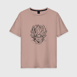 Женская футболка хлопок Oversize Персонаж Goku