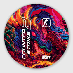 Круглый коврик для мышки CS 2 Hyper beast