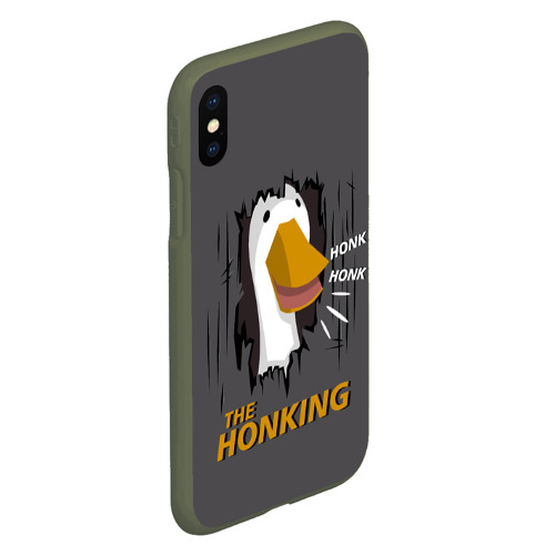 Чехол для iPhone XS Max матовый The honking, цвет темно-зеленый - фото 3