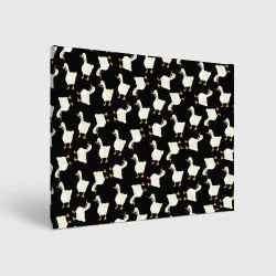 Холст прямоугольный Паттерн с гусями