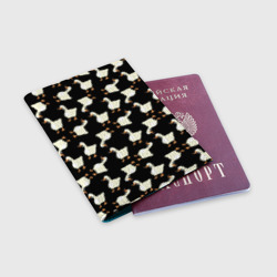 Обложка для паспорта матовая кожа Паттерн с гусями - фото 2