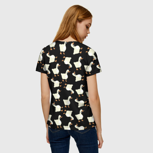 Женская футболка 3D Паттерн с гусями, цвет 3D печать - фото 4