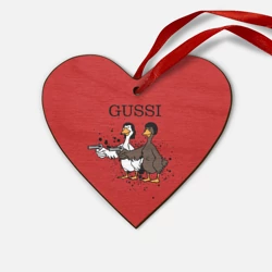 Деревянная игрушка Сердце Гусси из криминального чтиво