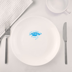 Набор: тарелка + кружка Рождён для морских путешествий - фото 2