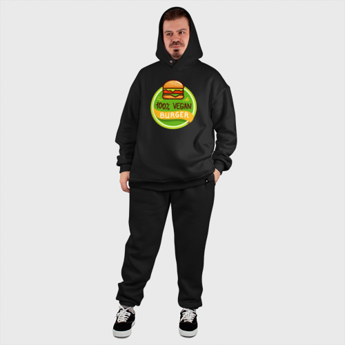 Мужской костюм oversize хлопок с принтом Vegan burger, фото #6
