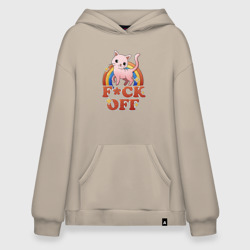 Худи SuperOversize хлопок F*ck off cat retro