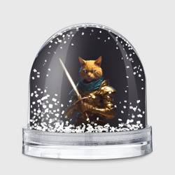 Игрушка Снежный шар Рыцарский кот