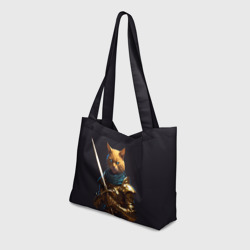 Пляжная сумка 3D Рыцарский кот - фото 2