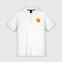 Женское поло хлопок Рыбак в лодке на фоне закатного солнца