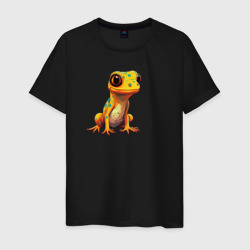 Желтый геккон - прикольная ящерица – Футболка из хлопка с принтом купить со скидкой в -20%