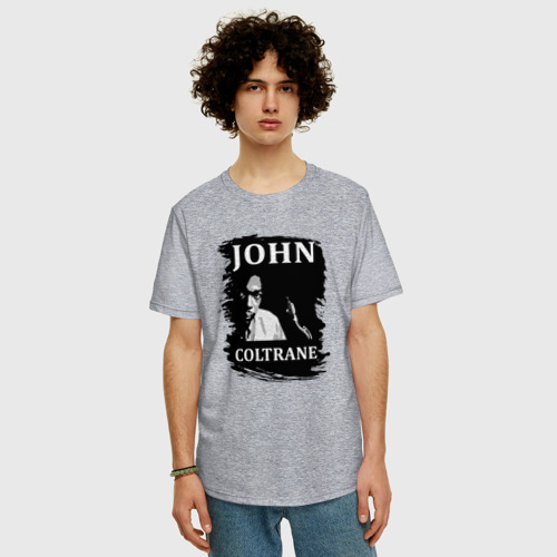 Мужская футболка хлопок Oversize с принтом Tribute to John Coltrane, фото на моделе #1